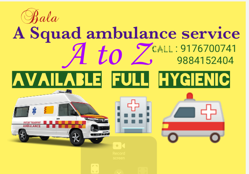 A squad ambulance service in Chennai