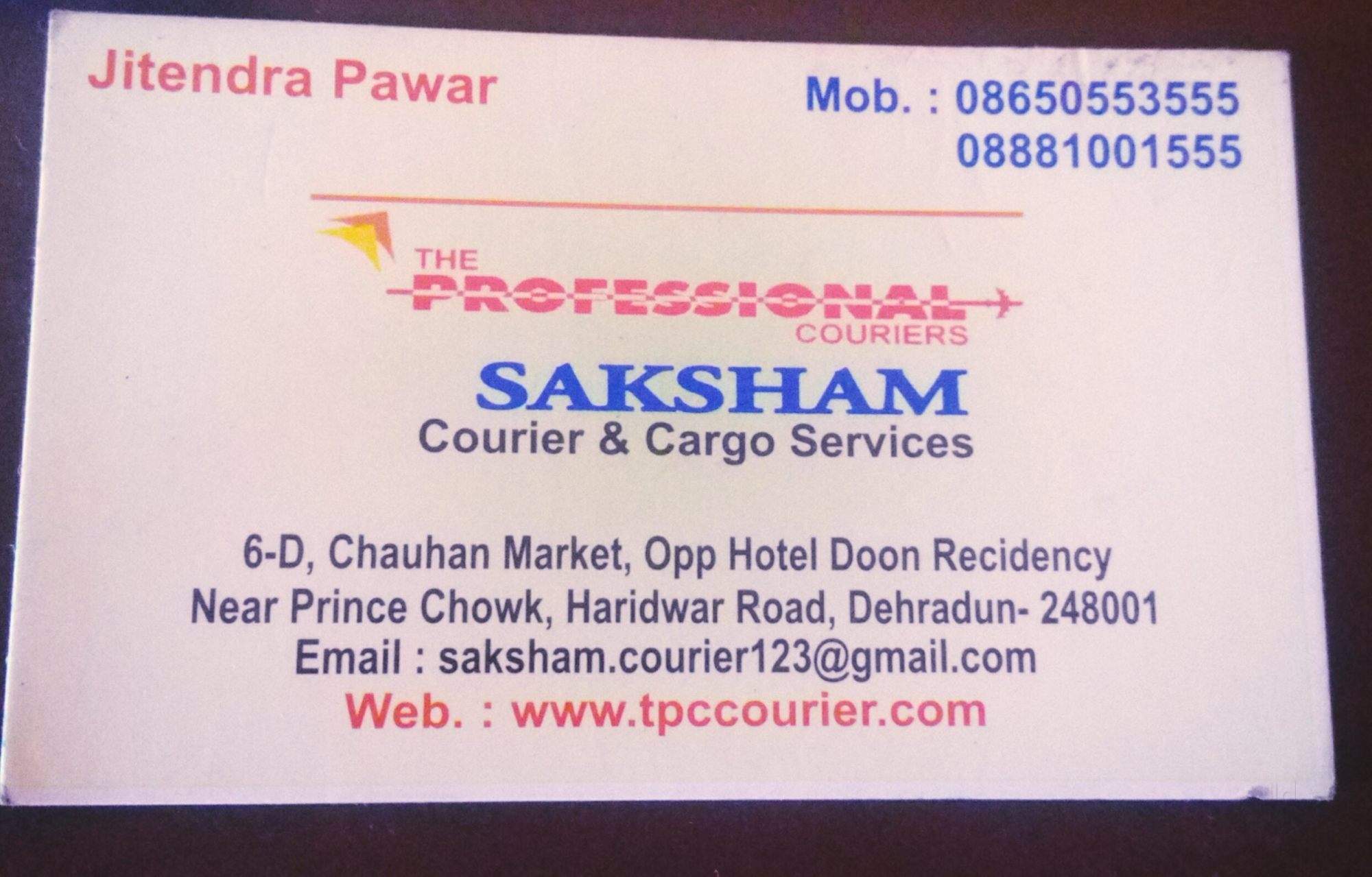 Saksham Courier & Cargo Services In Dehradun
