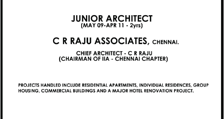 C R Raju Architects - Chennai