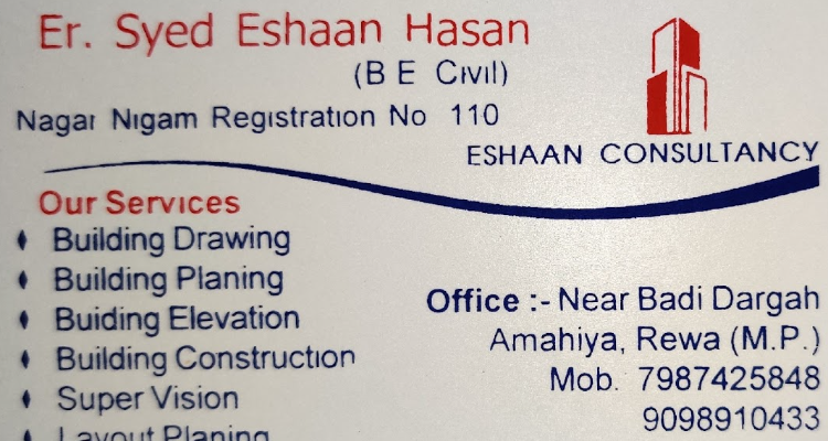 Er. Syed Eshaan Hasan (Eshaan Engineering Consultancy) - Rewa
