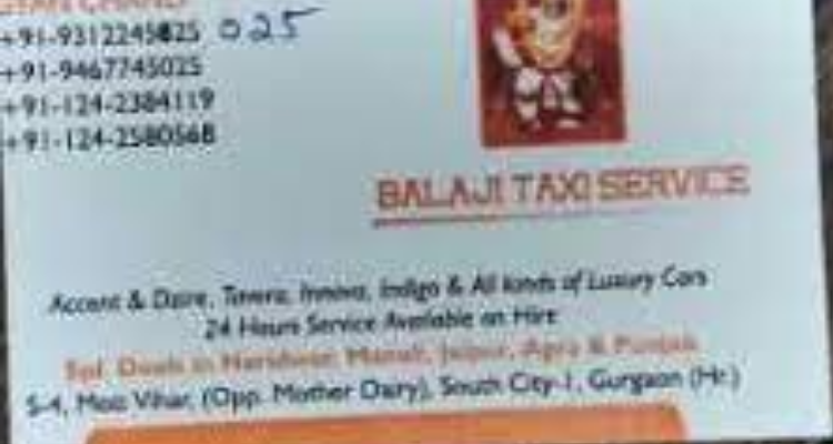 Balaji Taxi Service - Gurgaon