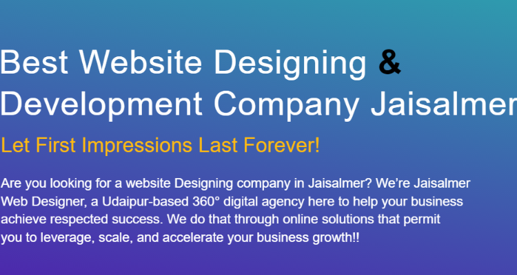 Jaisalmer Web Designer