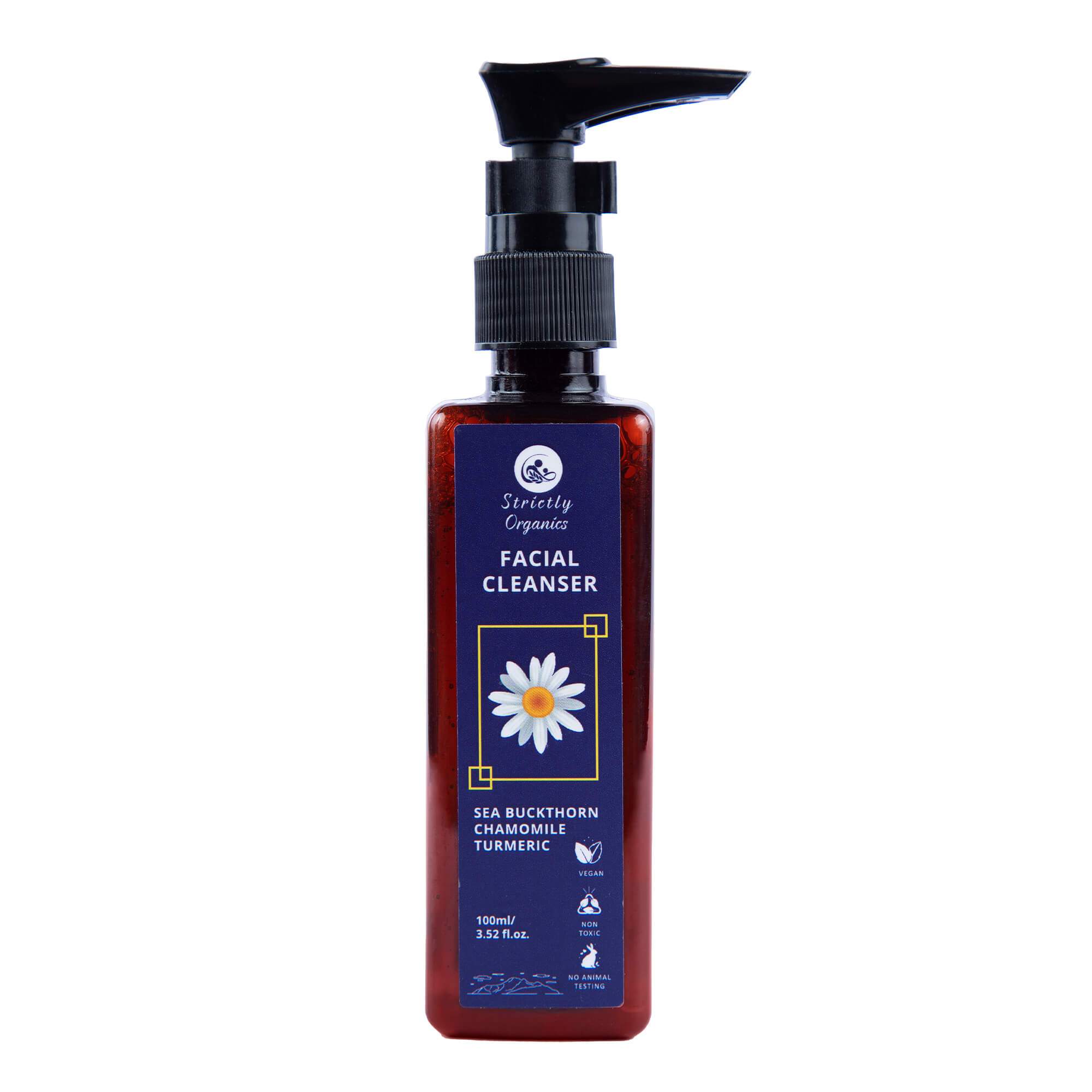 Facial Cleanser with Turmeric, Sea Buckthorn, Chamomile| For Oily & Acne Prone Skin
