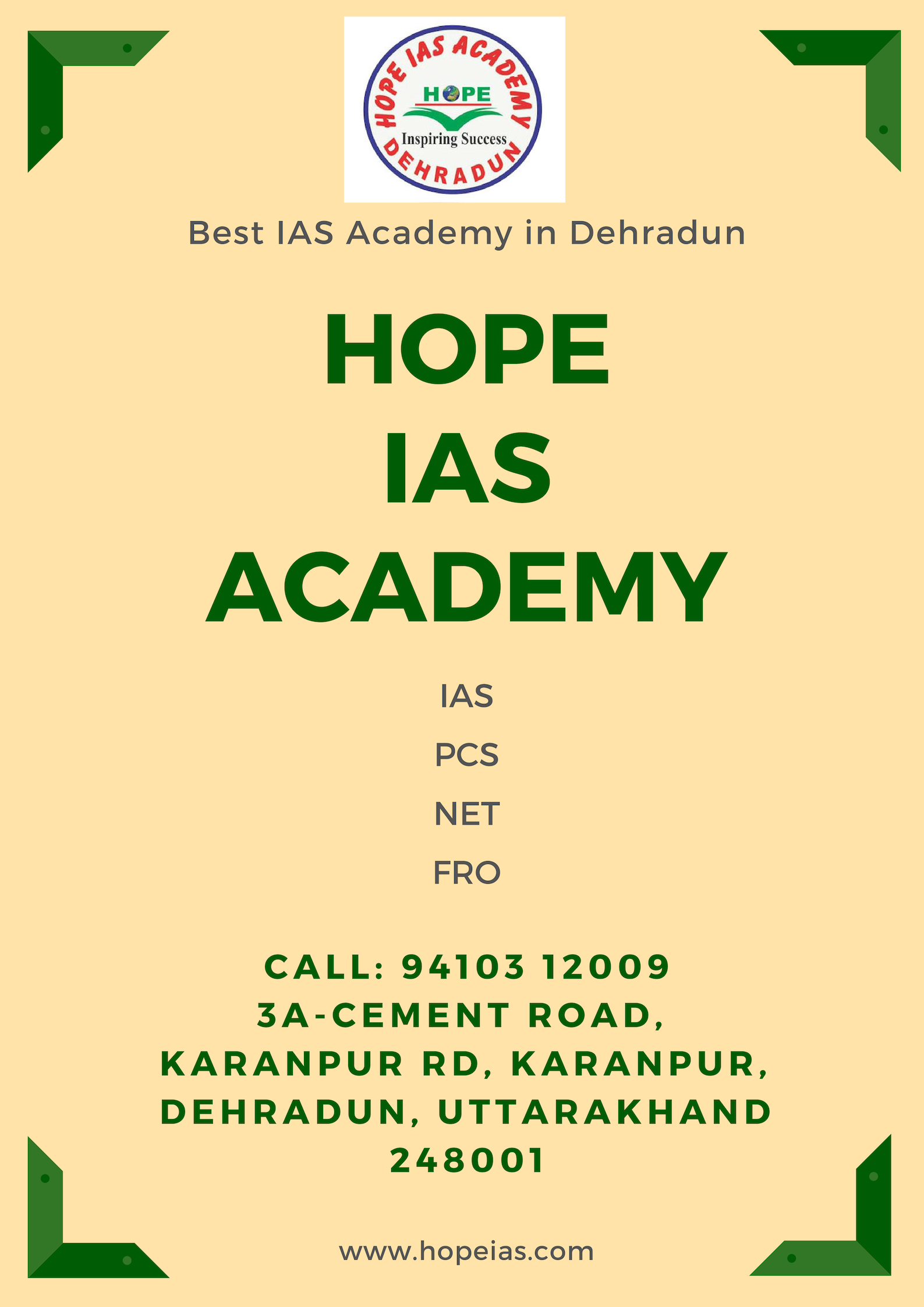 Hope IAS Dehradun | Best IAS Academy in Dehradun